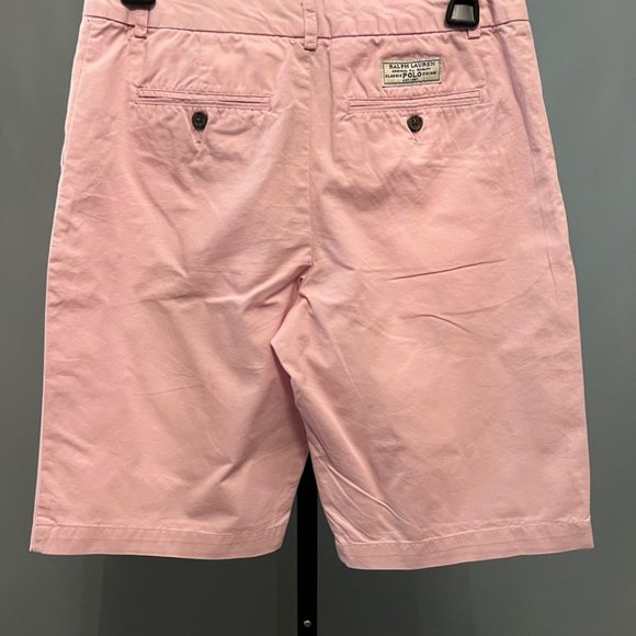 Boys Pale Pink Polo Chino Shorts - Picture 3 of 7